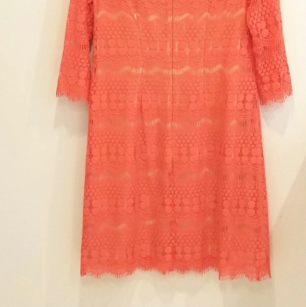 Jessica H coral lace dress